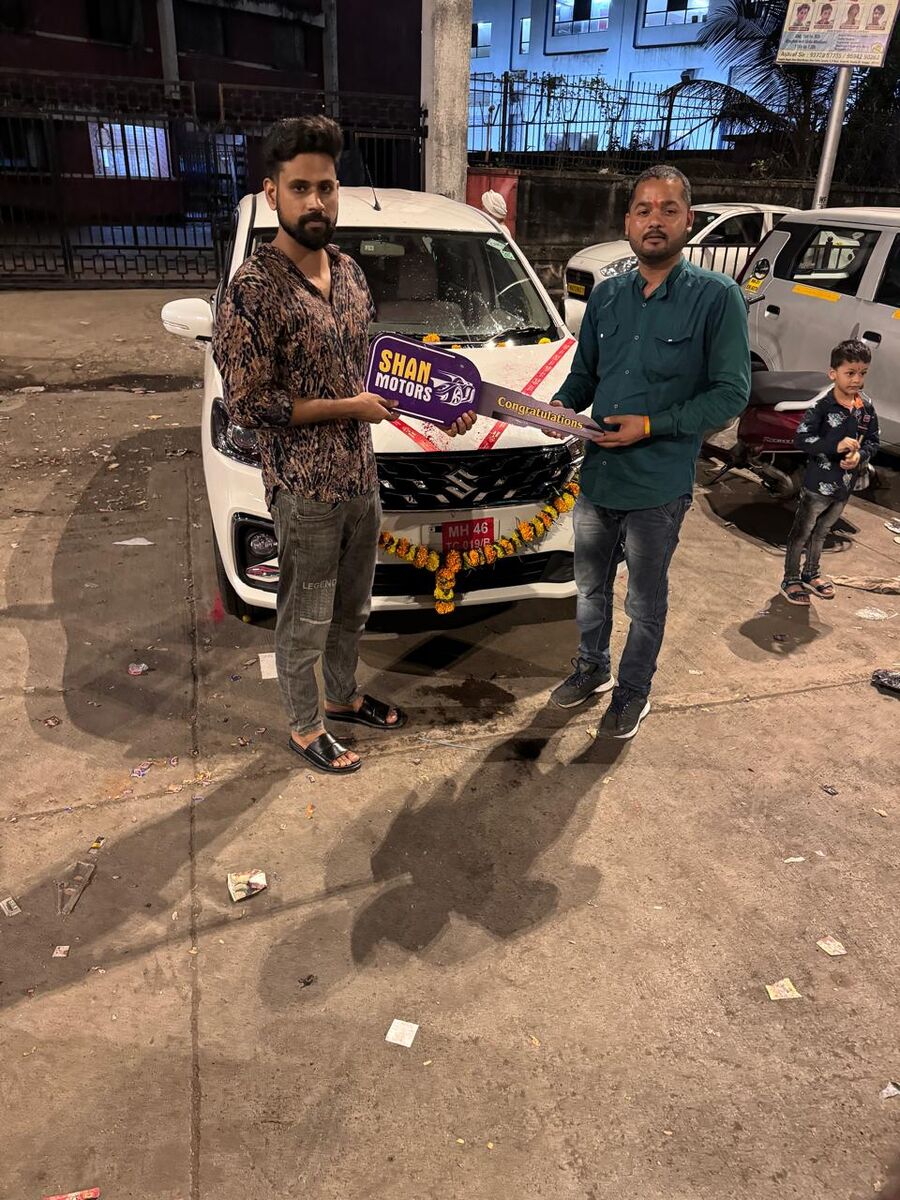 Happy customer with new car